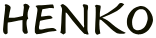 Logo with the text "HENKO" in yellow on a black background.